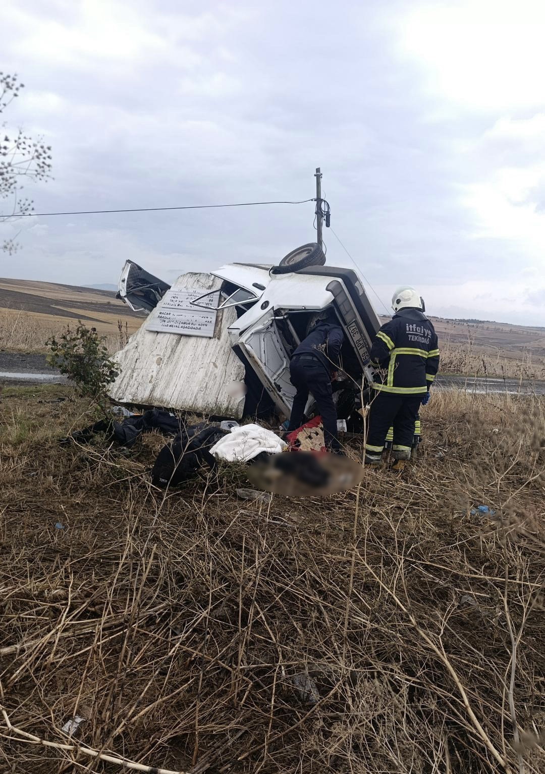 Muratlı - Tekirdağ yolunda feci kaza: 1 ölü, 3 yaralı