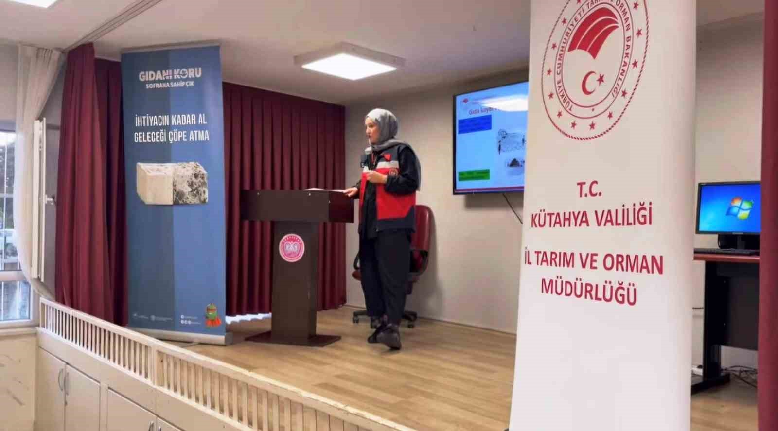 Kütahya’da gıda israfına karşı öğrencilere farkındalık eğitimi