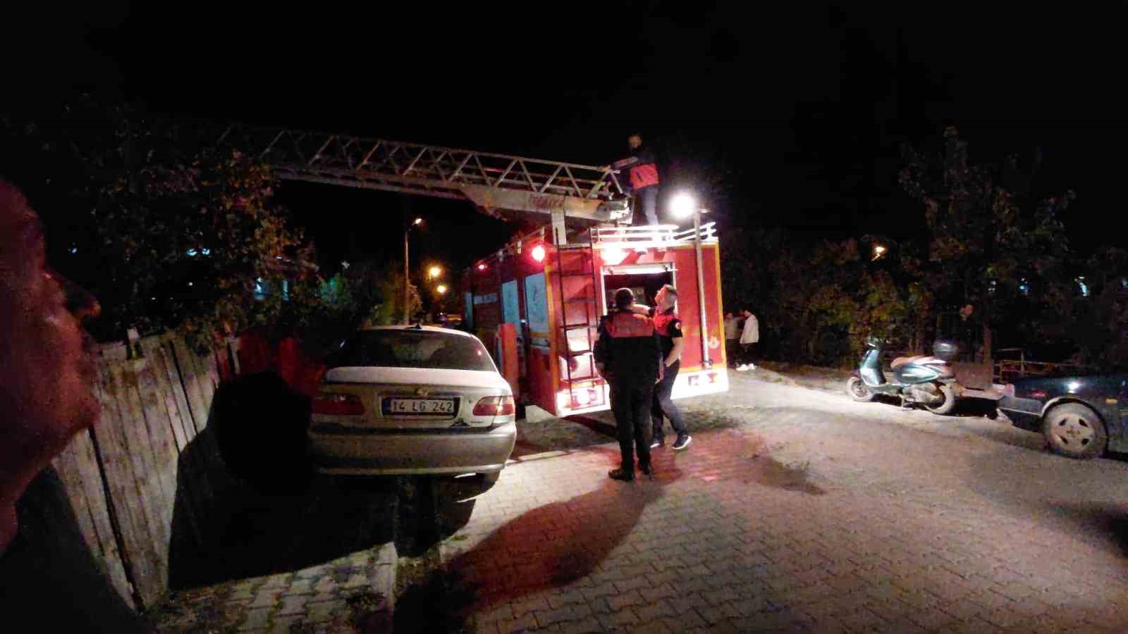 Mudurnu’da korkutan baca yangını