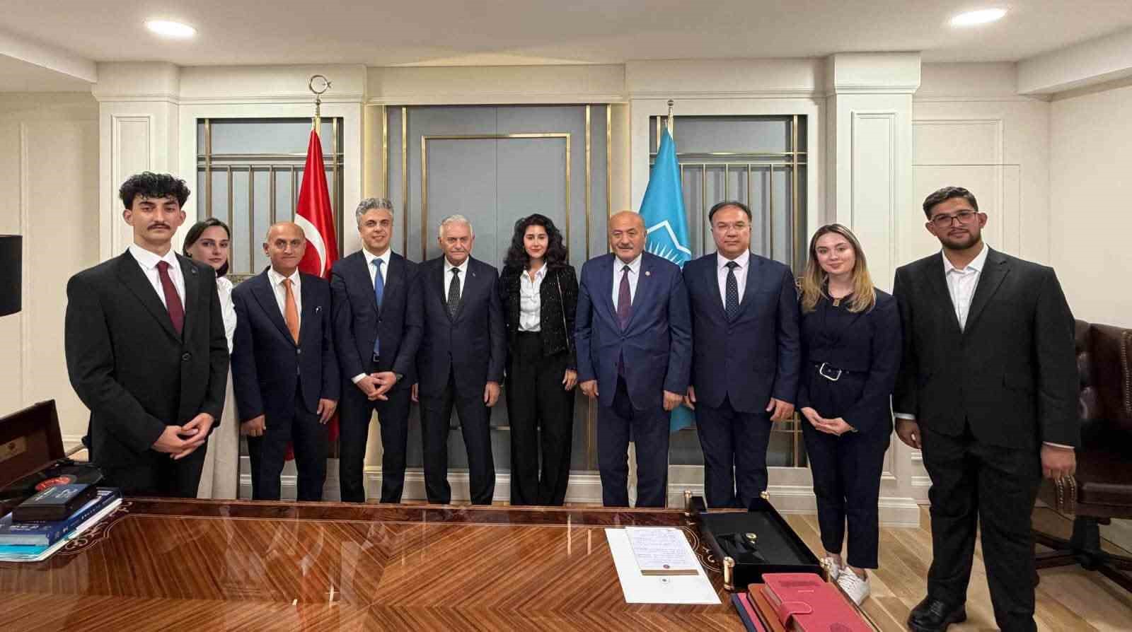 EBYÜ heyeti Binali Yıldırım ile eğitim hedeflerini görüştü