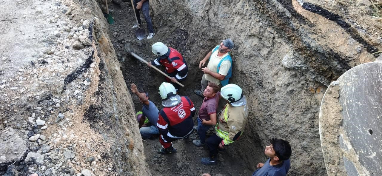 Altyapı çalışması sırasında göçük yaşandı: 1 yaralı