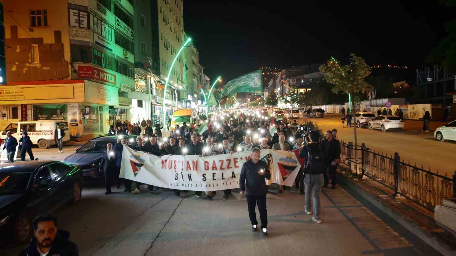 Muş’ta Gazze’ye destek gösterisi düzenlendi