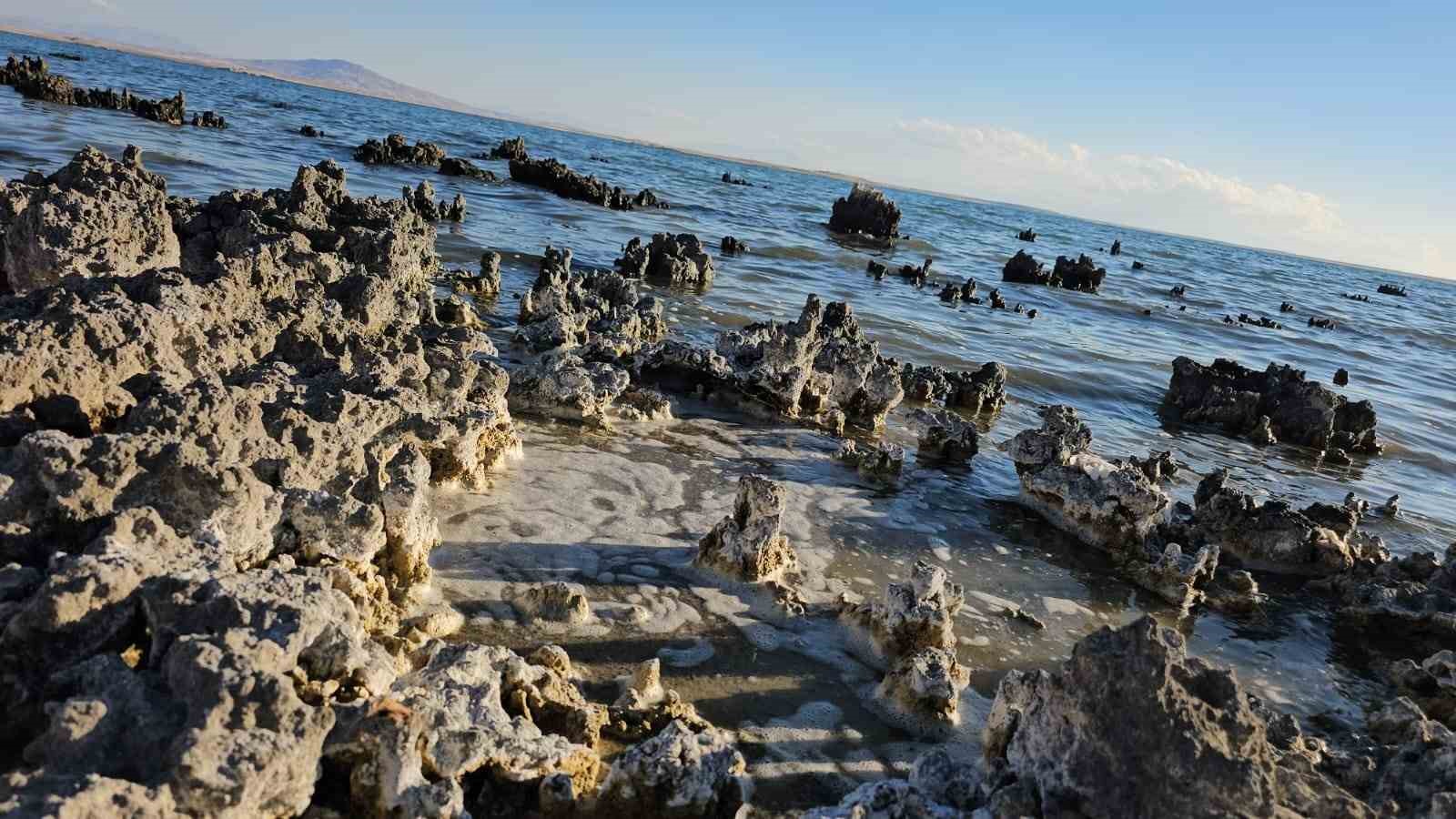 Yağışlara rağmen Van Gölü su kaybetmeye devam ediyor