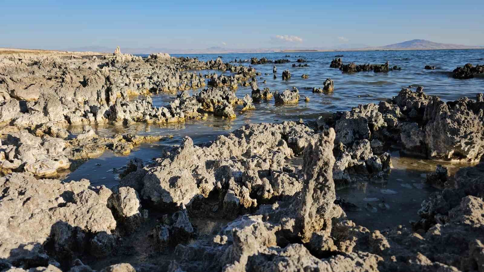 Yağışlara rağmen Van Gölü su kaybetmeye devam ediyor