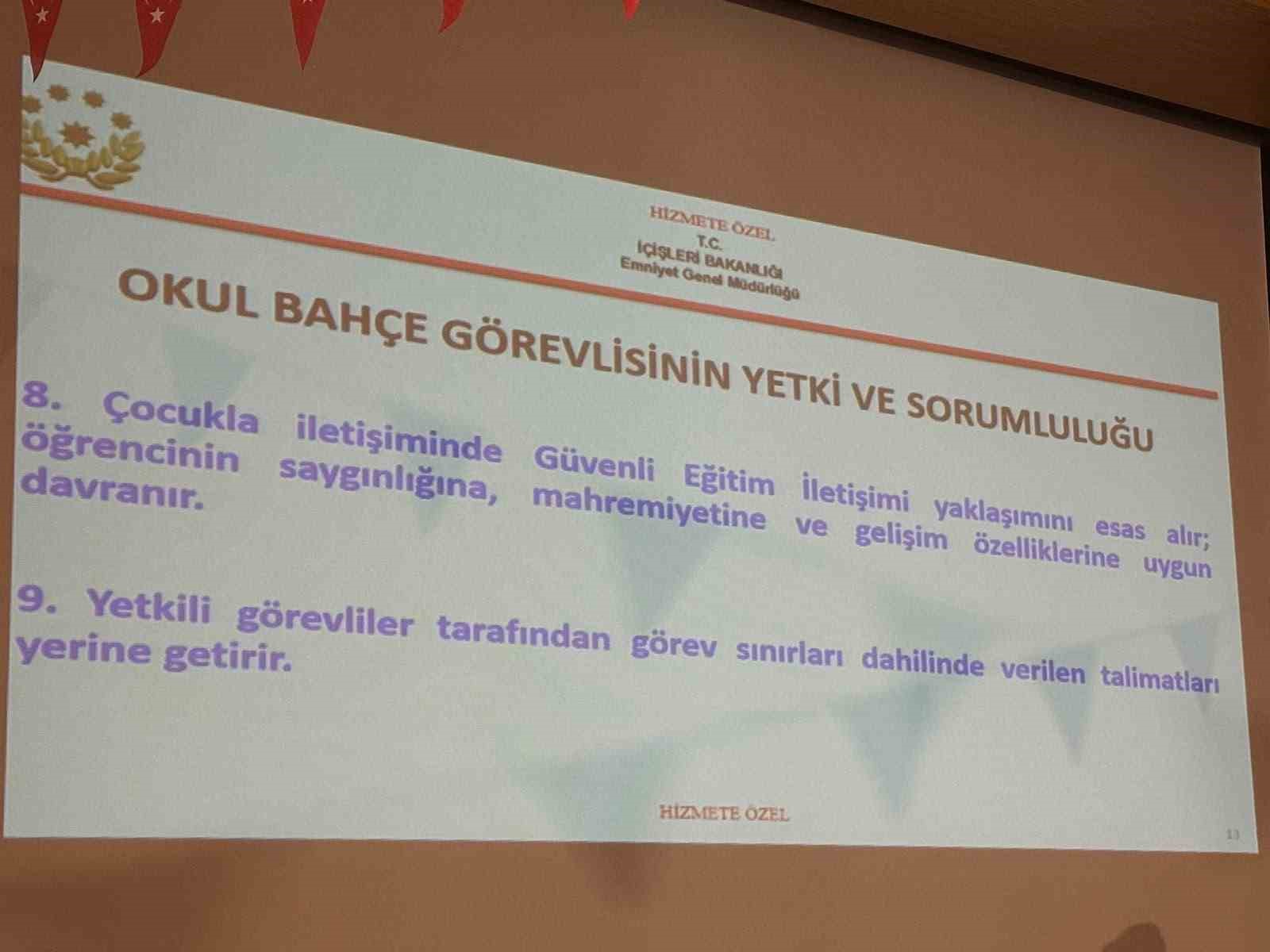 Muratlı’da okul görevlilerine "güvenlik" eğitimi