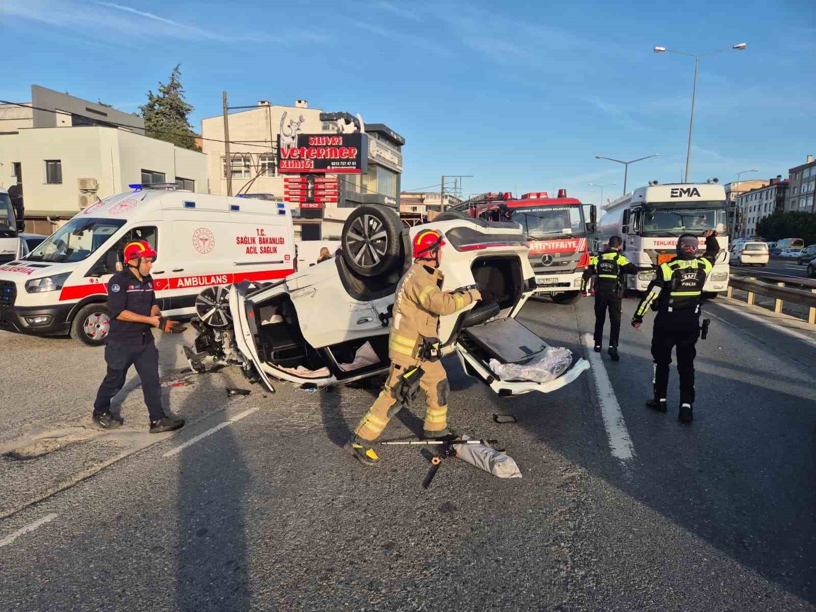 E-5 kara yolunda zincirleme kaza: 2 yaralı