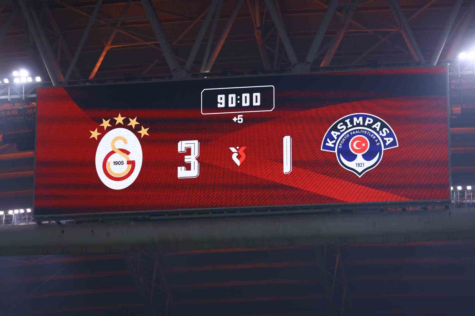 Trendyol Süper Lig: Galatasaray: 3 - Kasımpaşa: 1 (Maç sonucu)