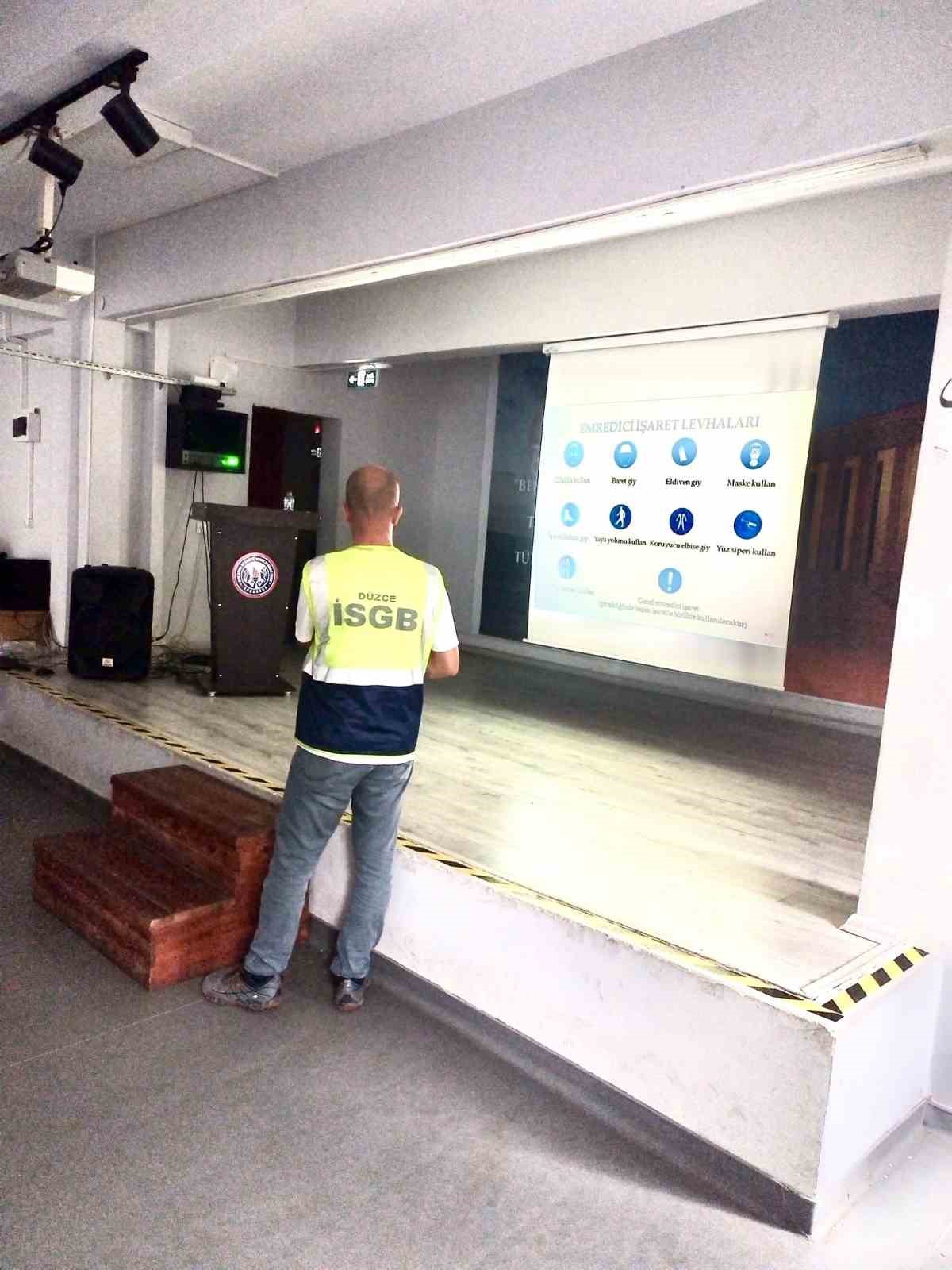 Meslek lisesi öğrencilerine iş sağlığı ve güvenliği eğitimi
