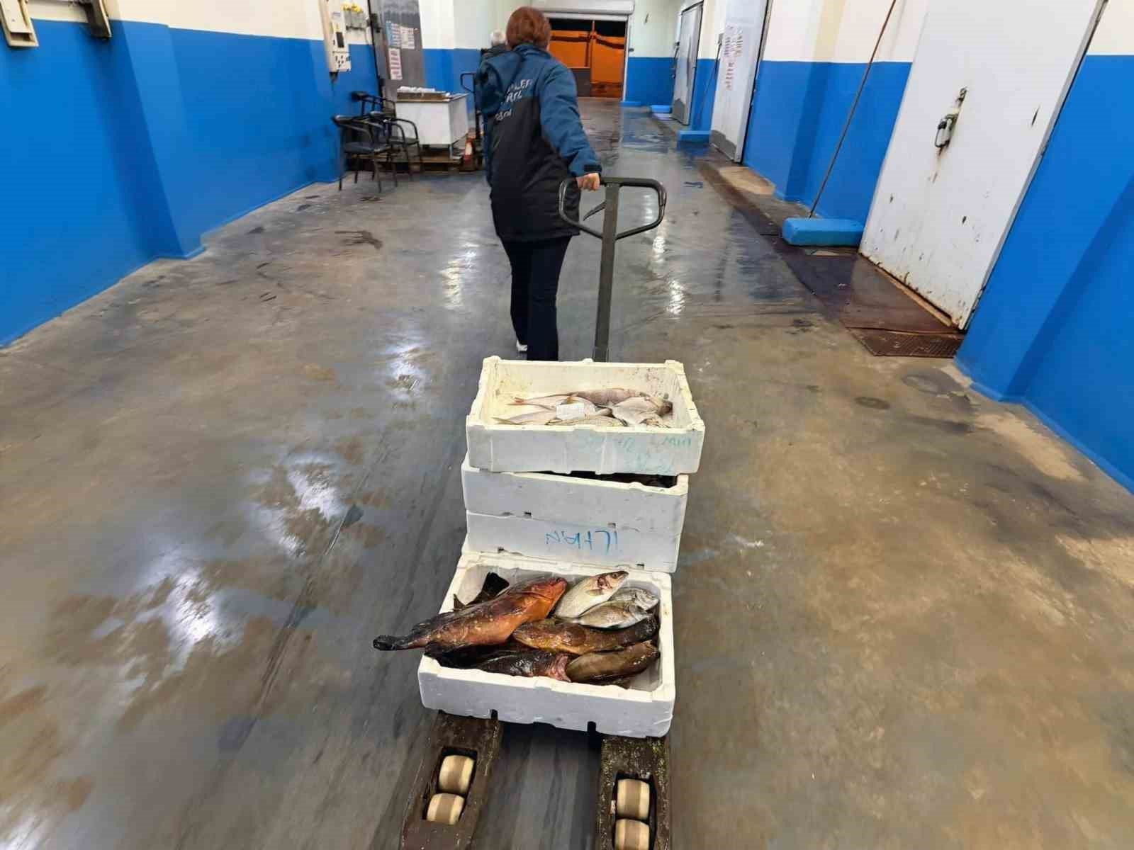 Buca Balık Hali’nde gece denetimi: Yasa dışı avlanan su ürünlerine el konuldu