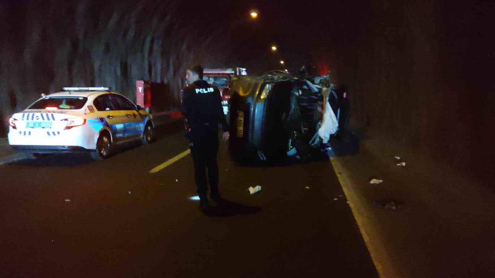 Eynesil tünelinde trafik kazası: 3 yaralı
