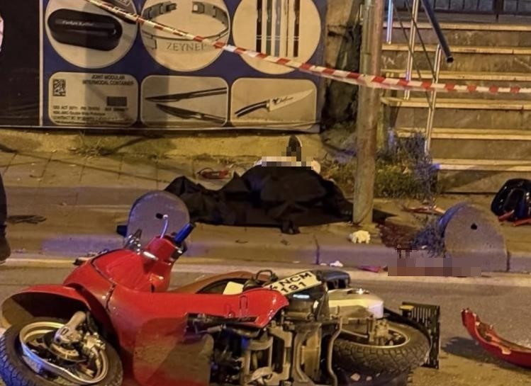 Beykoz’da motosiklet direğe çarptı: 1 ölü