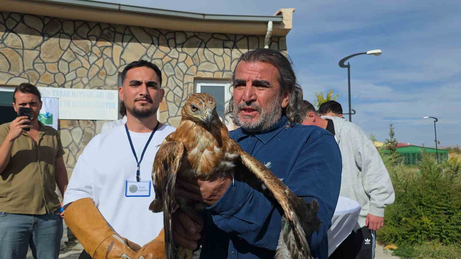 Van YYÜ’de ’Dünya Göçmen Kuşlar Günü’nde anlamlı etkinlik: Tedavisi tamamlanan şahin doğaya bırakıldı