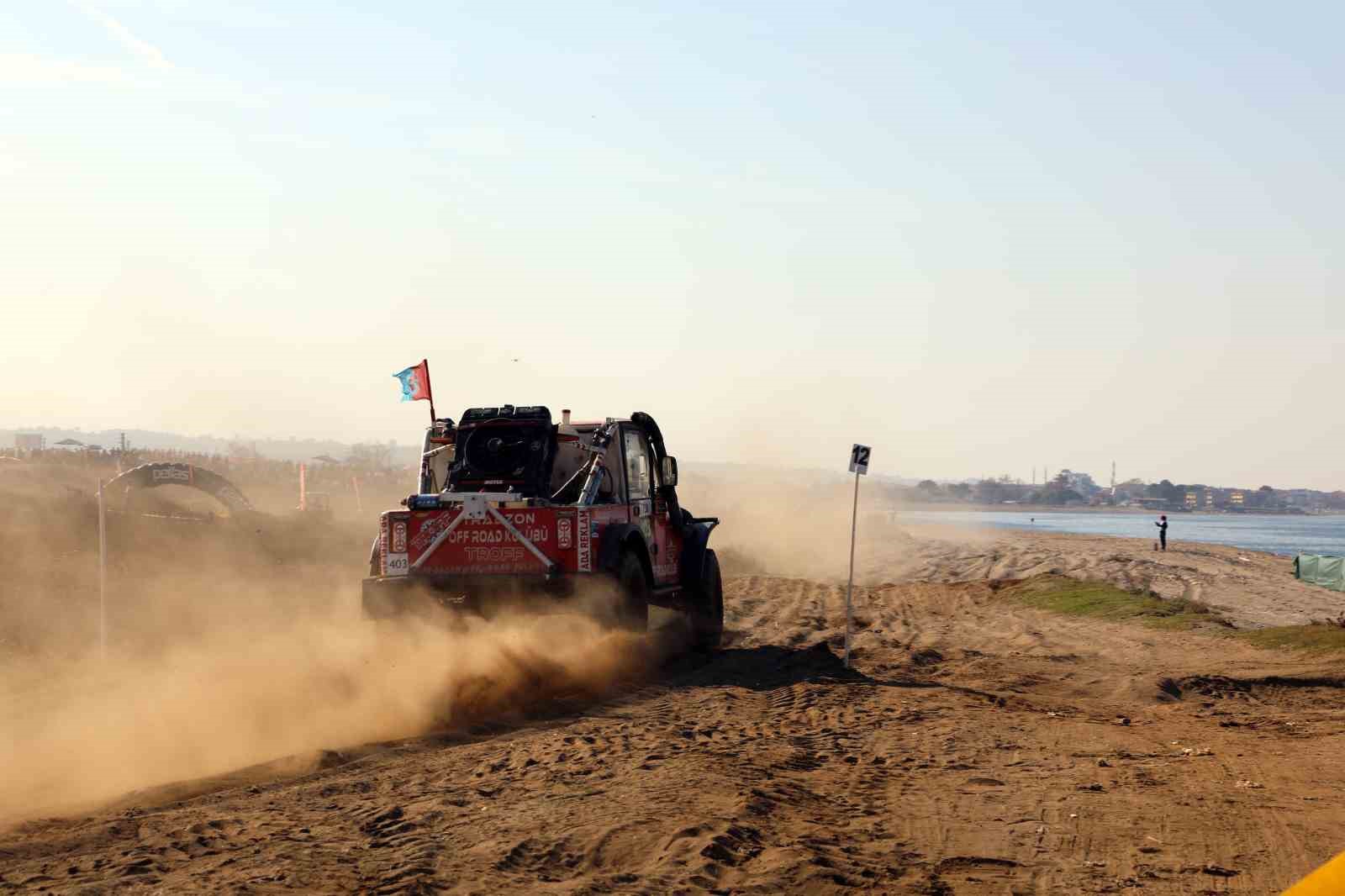 Deniz kenarında off-road heyecanı sona erdi
