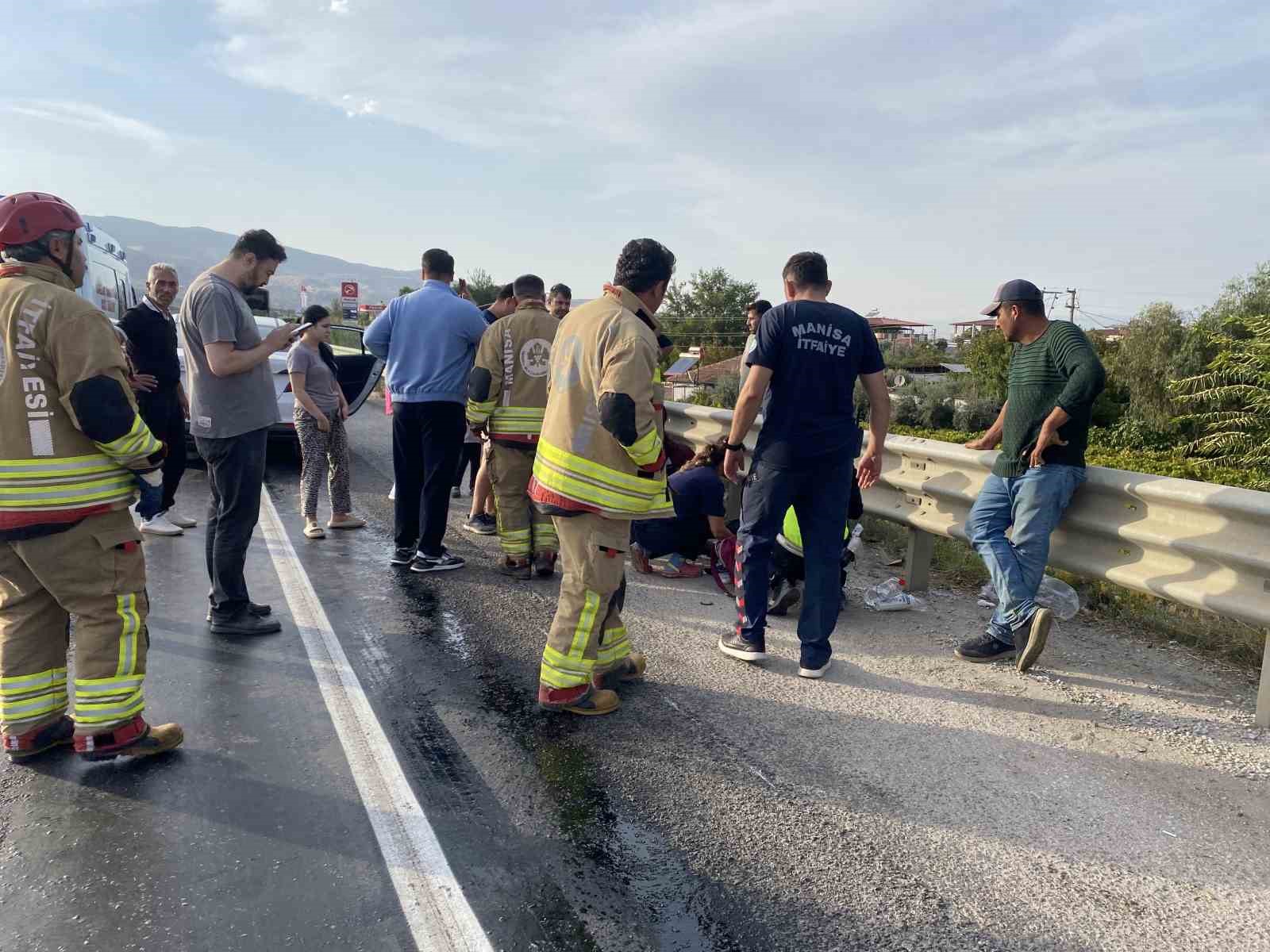 Yola dökülen mazot iki ayrı kazaya neden oldu: 5 yaralı