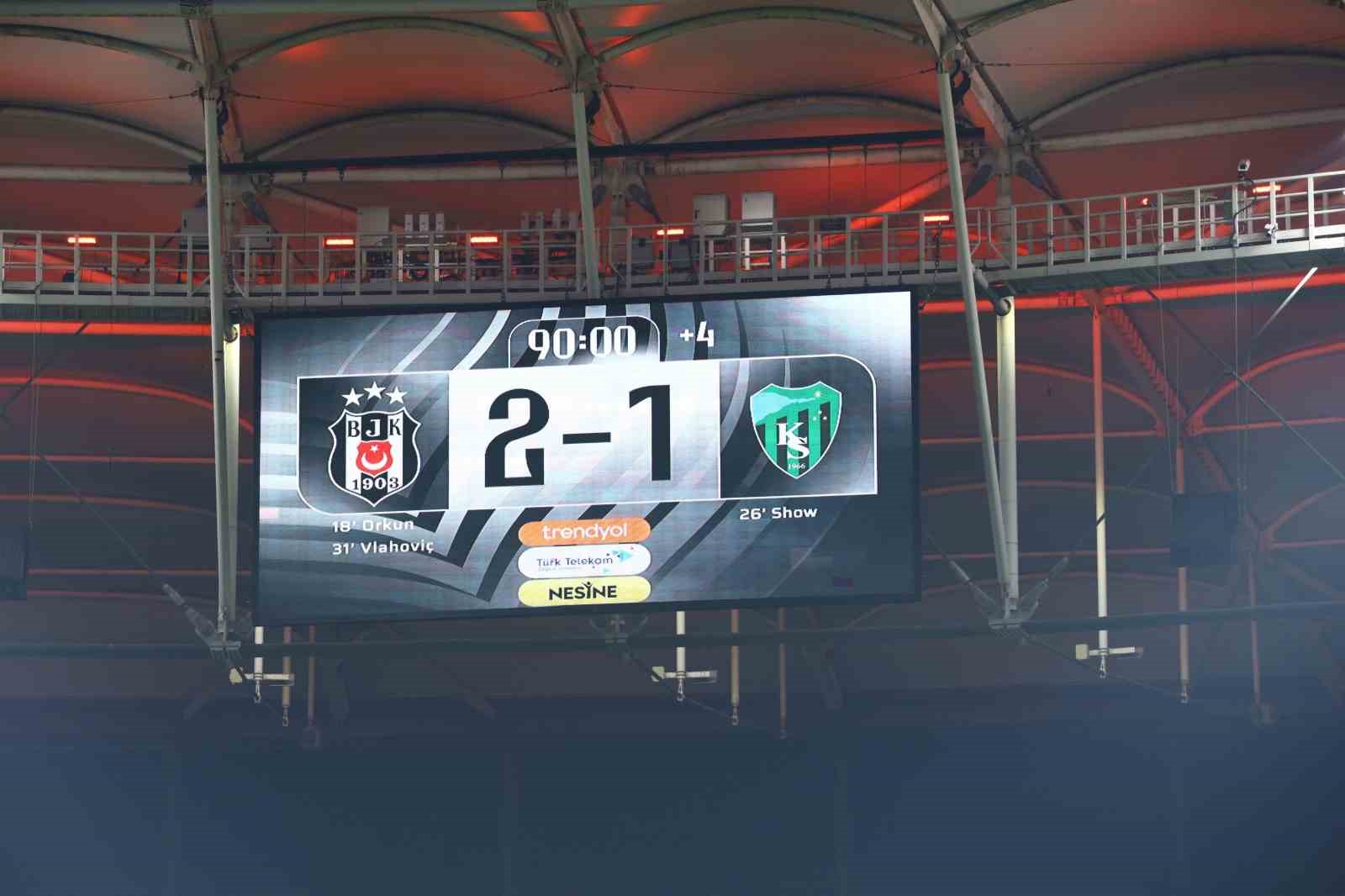 Trendyol Süper Lig: Beşiktaş: 2 - Kocaelispor: 1 (Maç sonucu)
