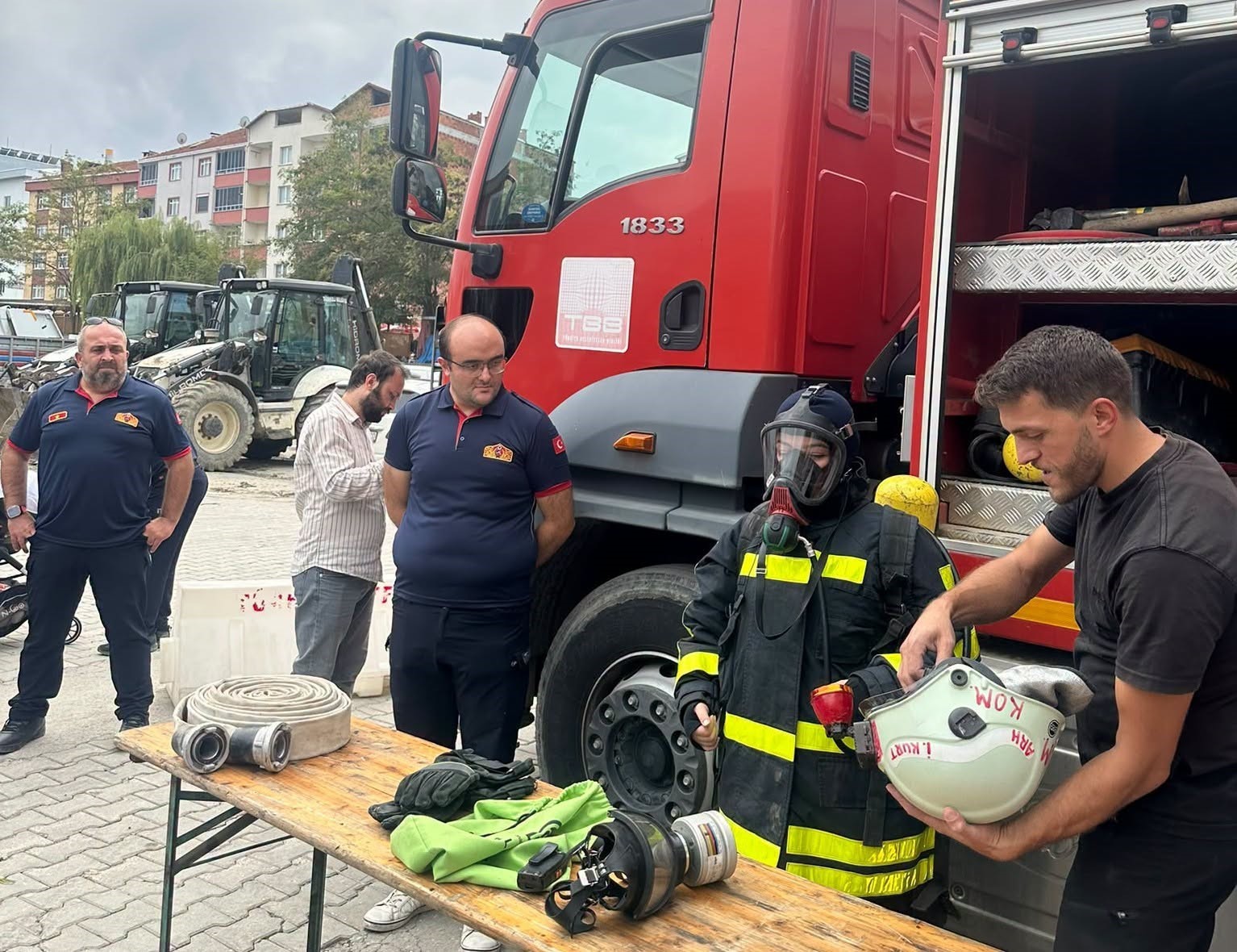 Türkeli’de uygulamalı itfaiye eğitimi