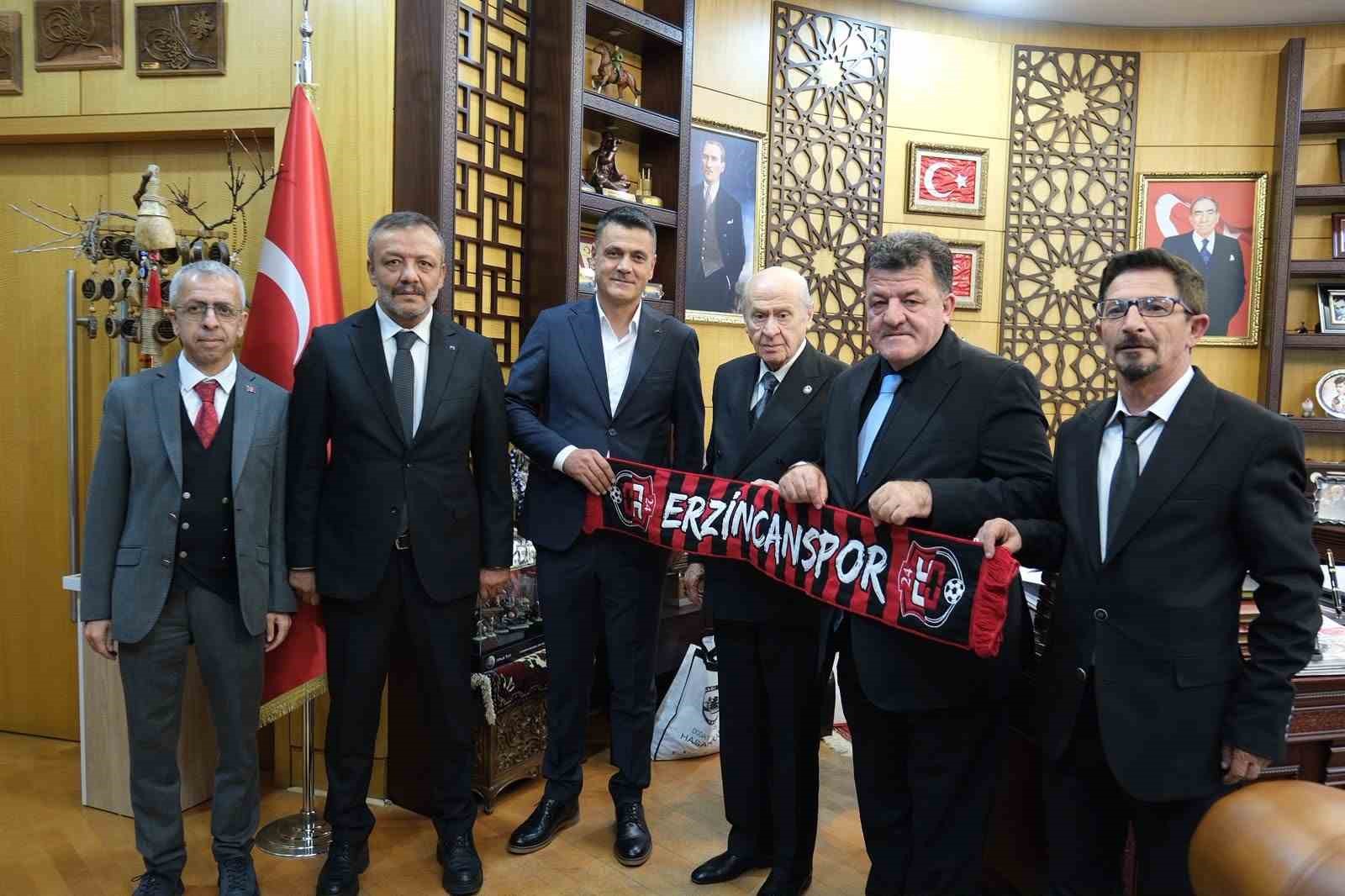 Erzincanspor yönetiminden MHP Genel Başkanı Bahçeli’ye ziyaret