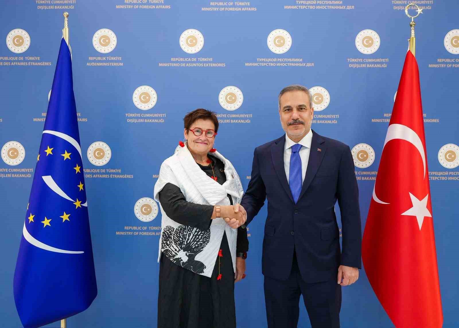 Bakan Fidan, Avrupa Konseyi Meclis Başkanı Bayr’ı kabul etti