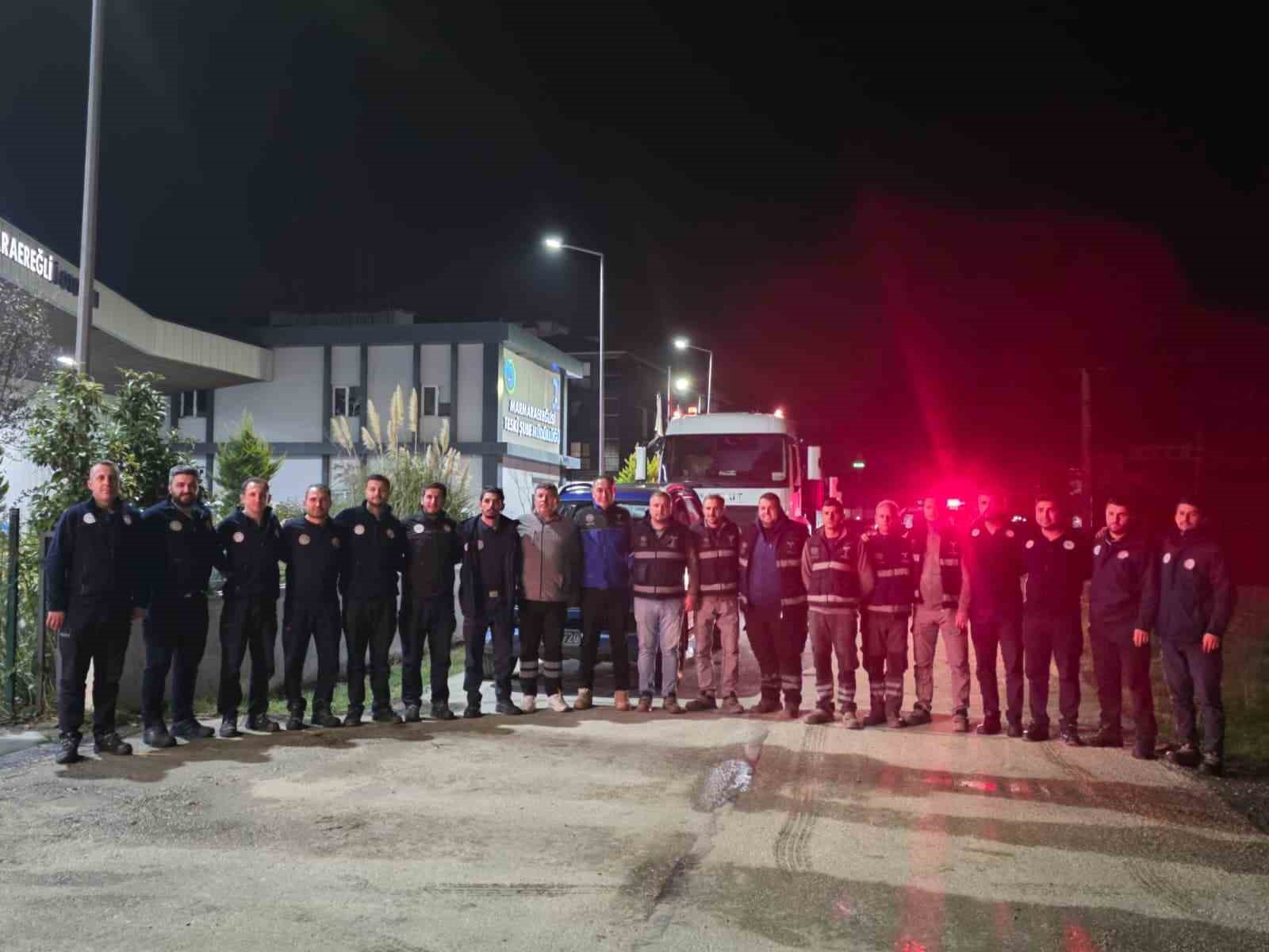 Tekirdağ’dan İstanbul’a afet desteği