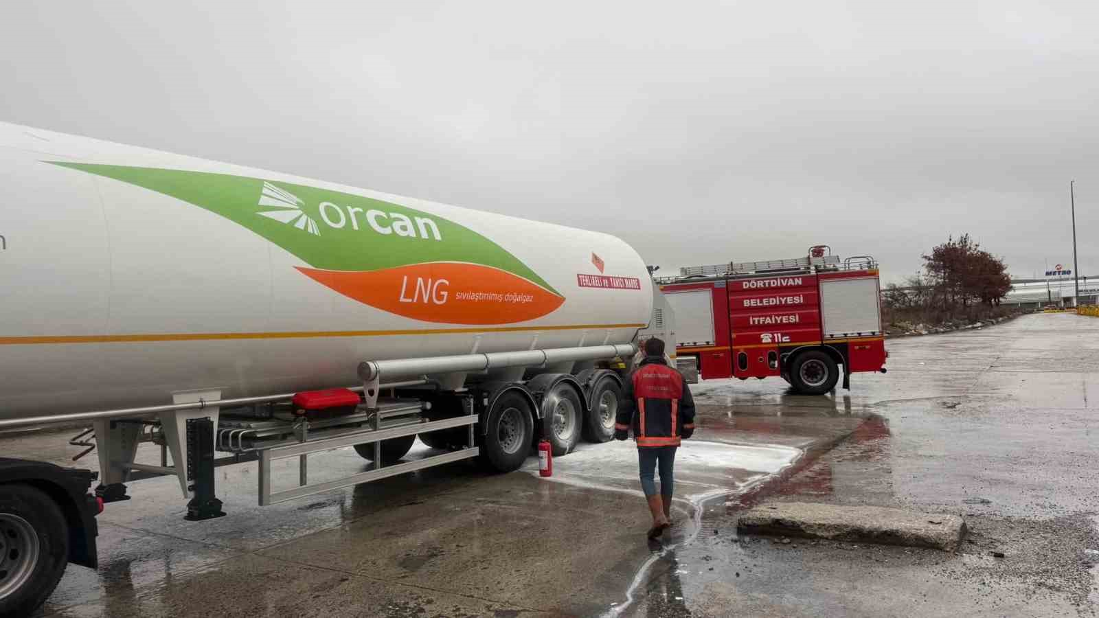 LPG yüklü tırda yangın