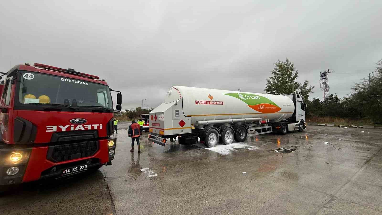 LPG yüklü tırda yangın