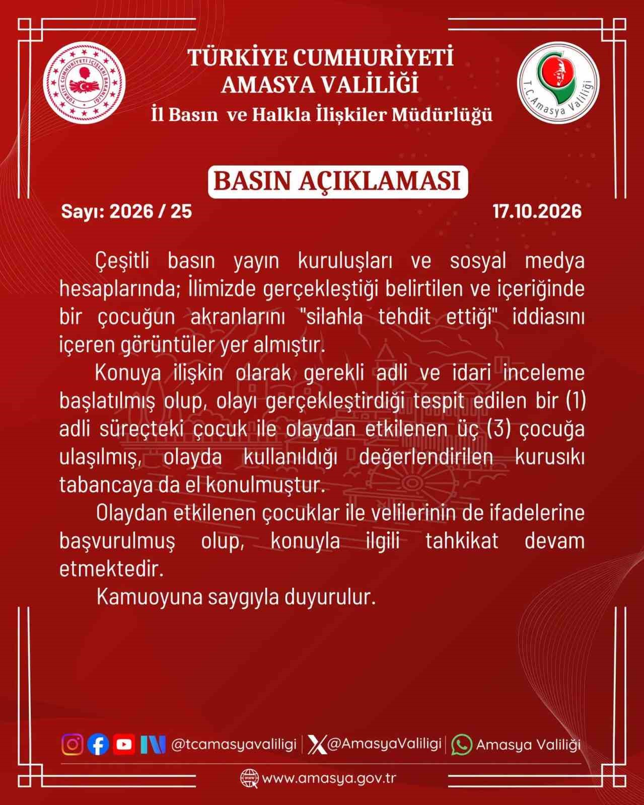 Kurusıkı tabancayla akranlarını tehdit edip görüntülerini paylaştı