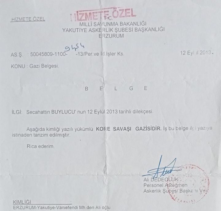 Kore’den Erzurumlu Gaziye "Barış Büyükelçisi" onuru