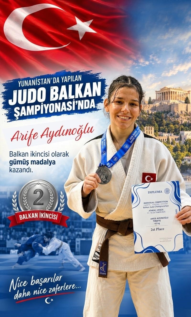 Arife Aydınoğlu’ndan judo Balkan ikinciliği