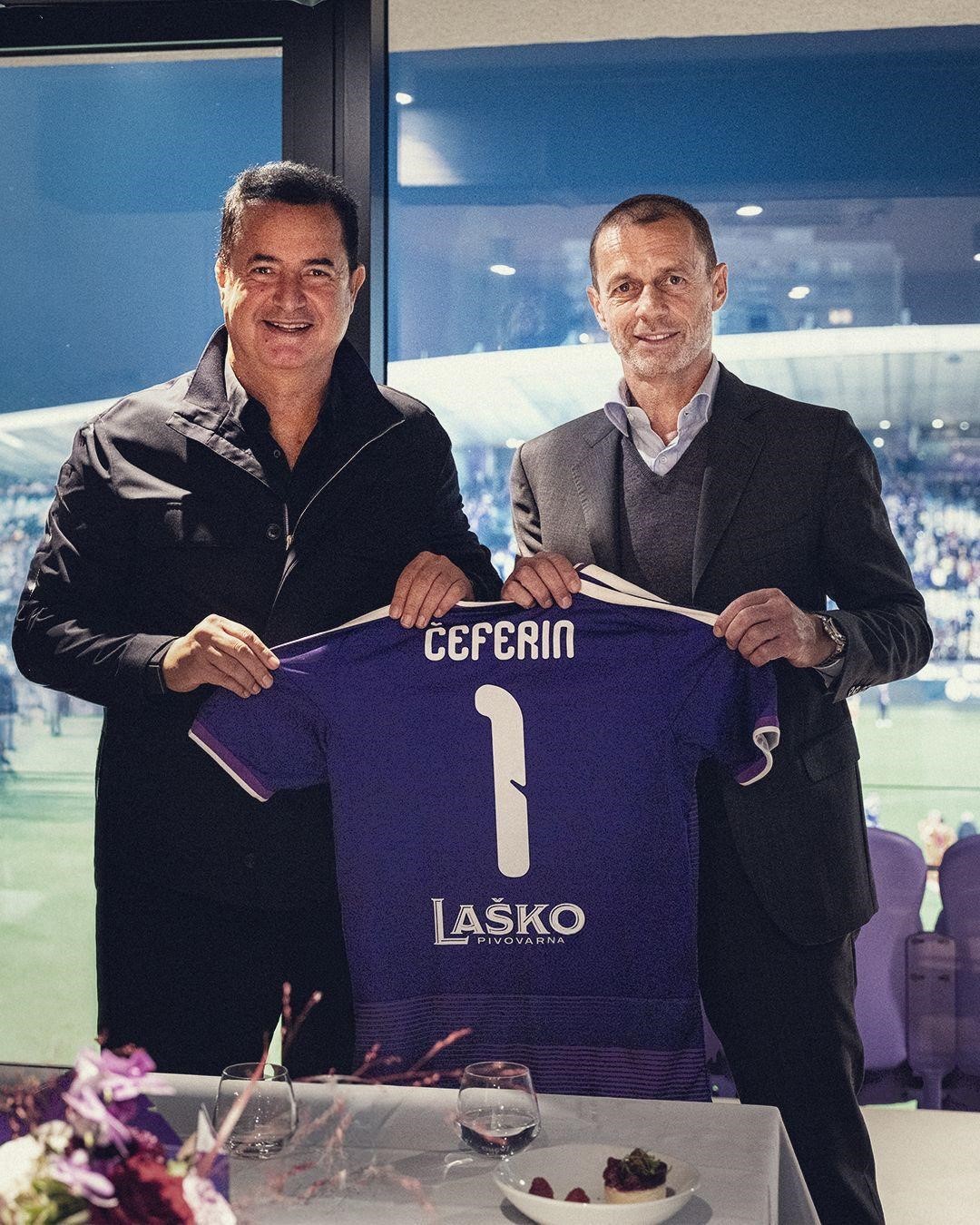 Acun Ilıcalı, UEFA Başkanı Aleksander Ceferin’i ağırladı