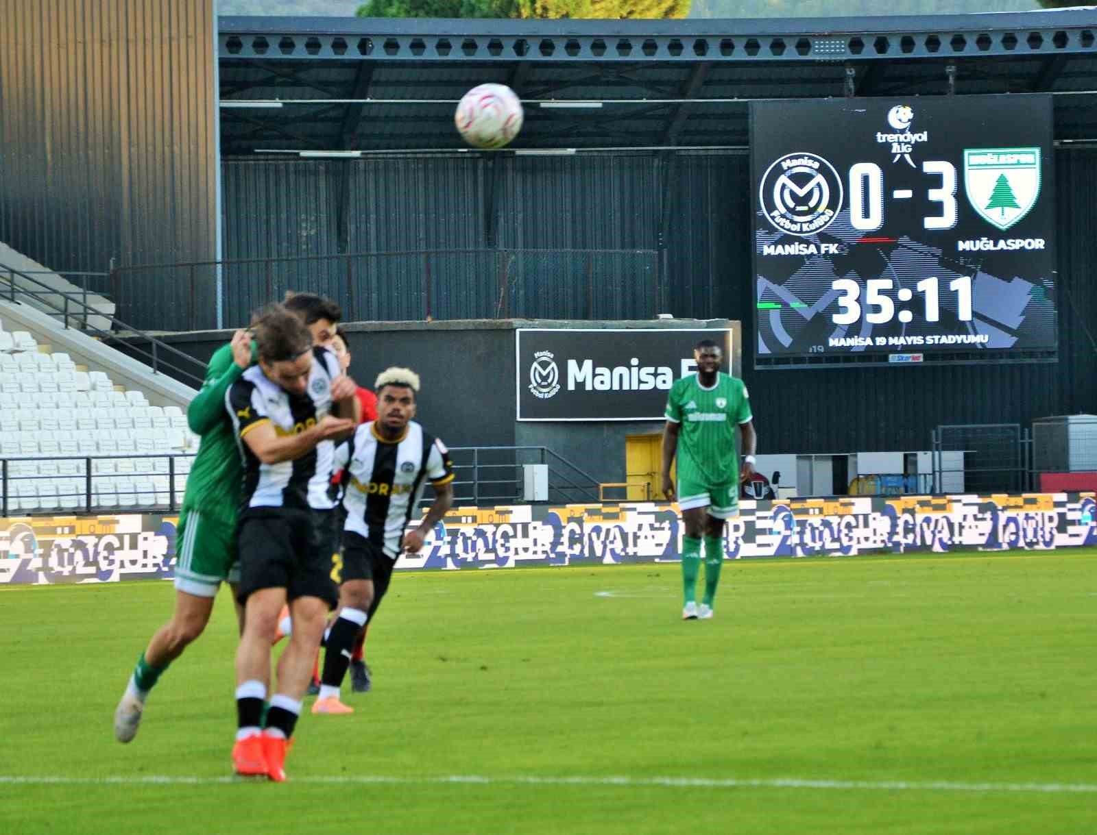 Trendyol 1. Lig: Manisa FK: 3 - Muğlaspor: 4