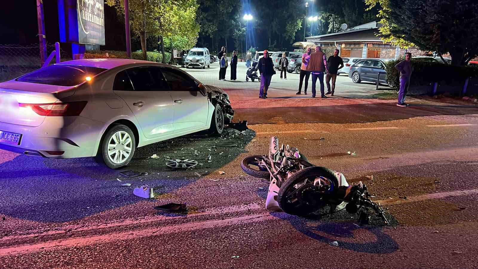 Saray’da motosiklet ile otomobil çarpıştı: 1 yaralı