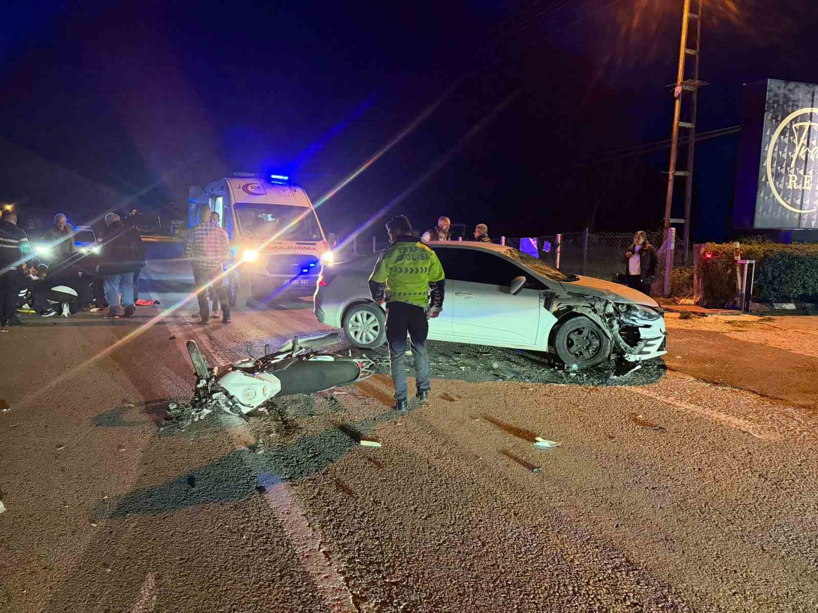 Saray’da motosiklet ile otomobil çarpıştı: 1 yaralı