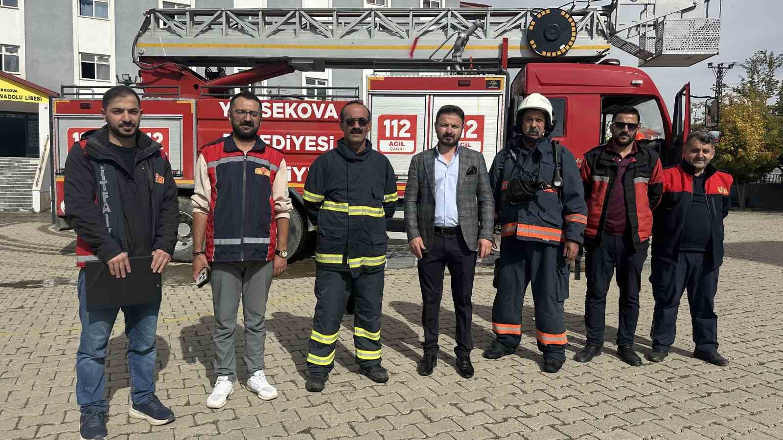 Yüksekova’da nefes kesen yangın tatbikatı