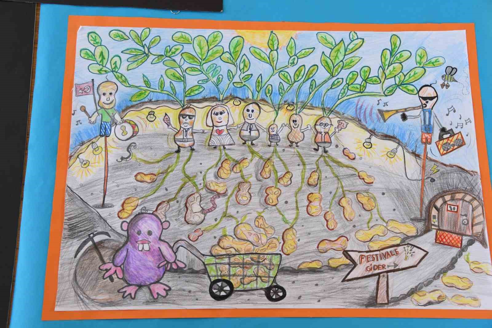 Osmaniye’de öğrenciler yer fıstığının hikayesini sanatla anlattı
