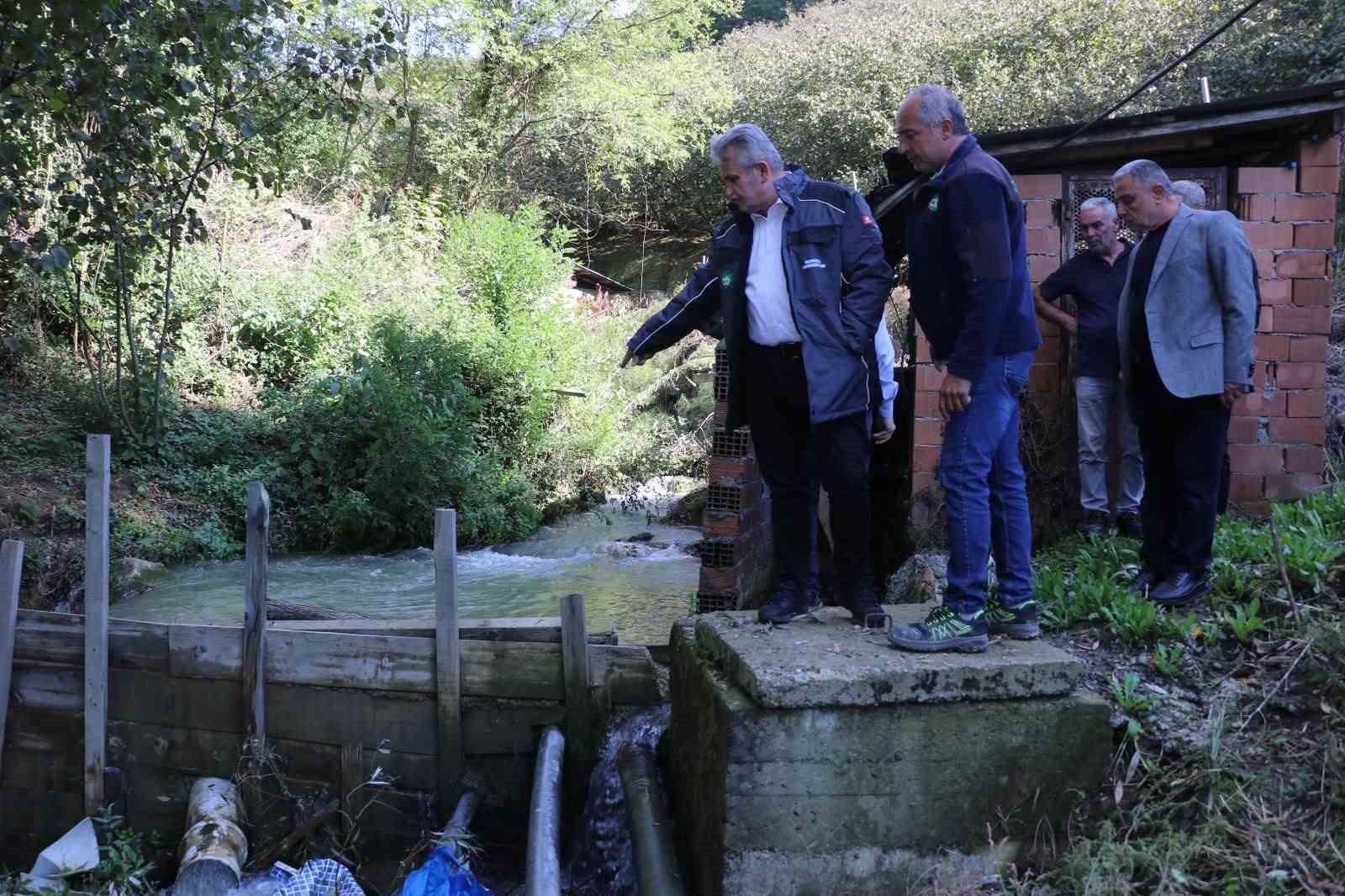 Cumayeri’nde içme suyu kaynağı ve isale hattında iyileştirme çalışmaları sürüyor
