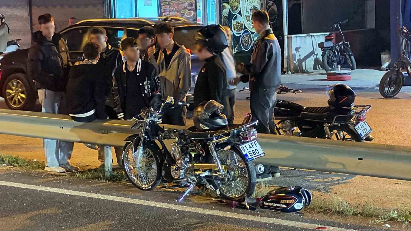 Düzce’de motosiklet ile otomobil çarpıştı: 1 yaralı