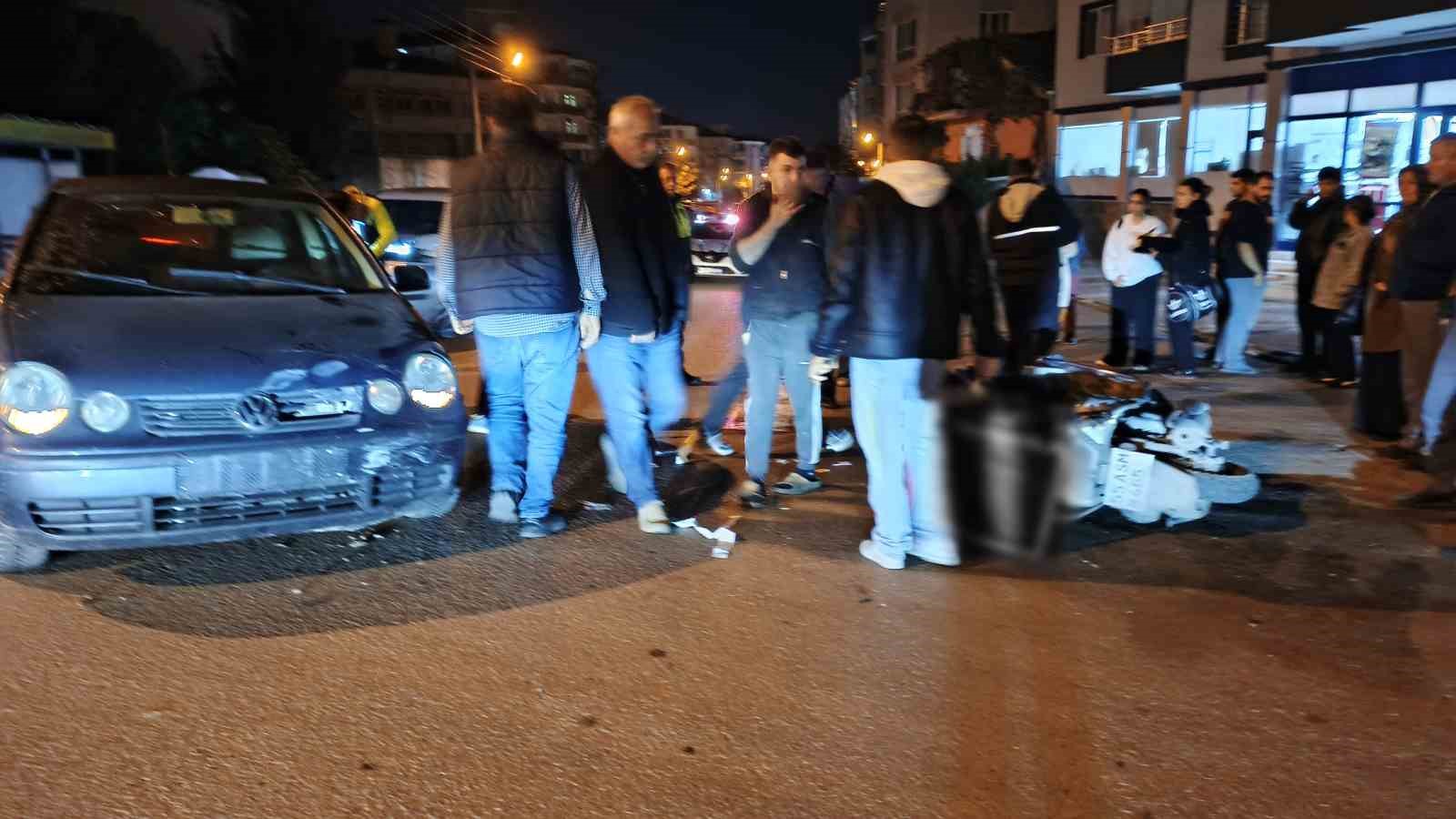 Bafra’da otomobilin çarptığı kurye yaralandı