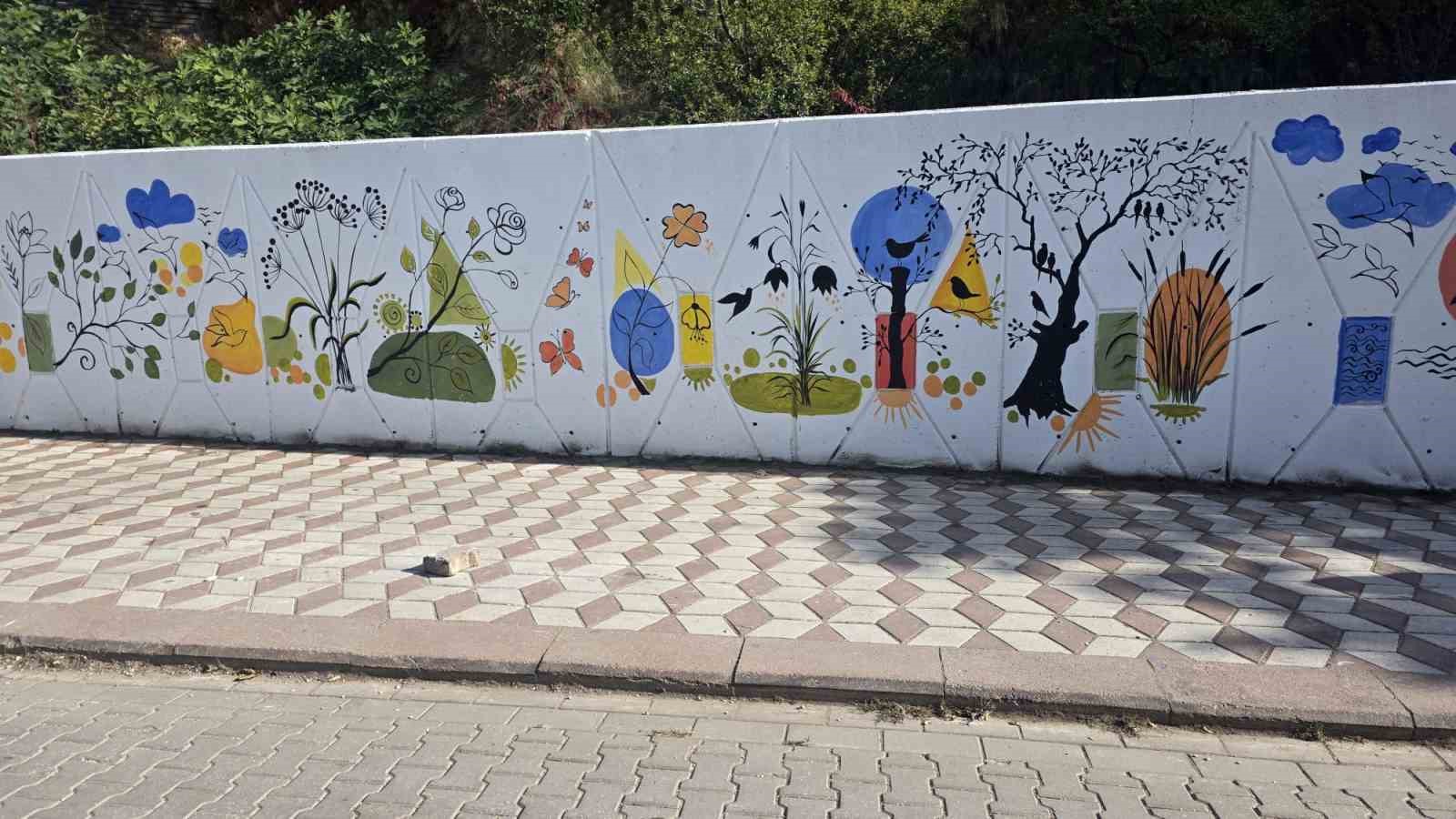 Bandırma’da duvarlar sanatla renklendi, Vecihibey Caddesi çiçek açıyor