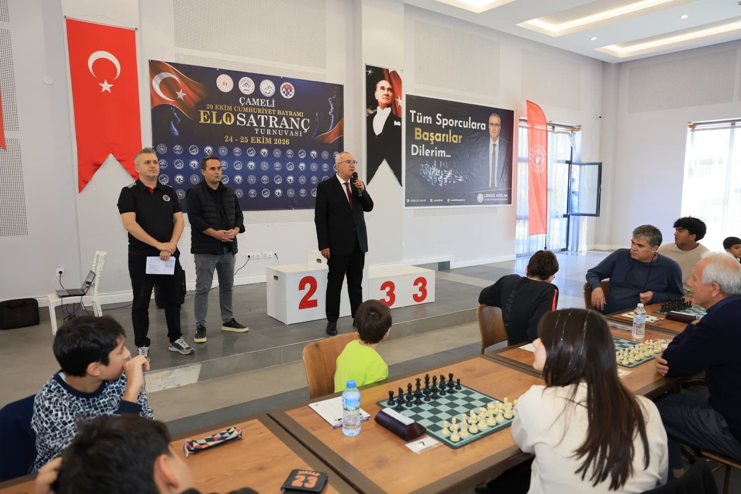 Çameli’de 29 Ekim Cumhuriyet Bayramı ELO Satranç Turnuvası başladı