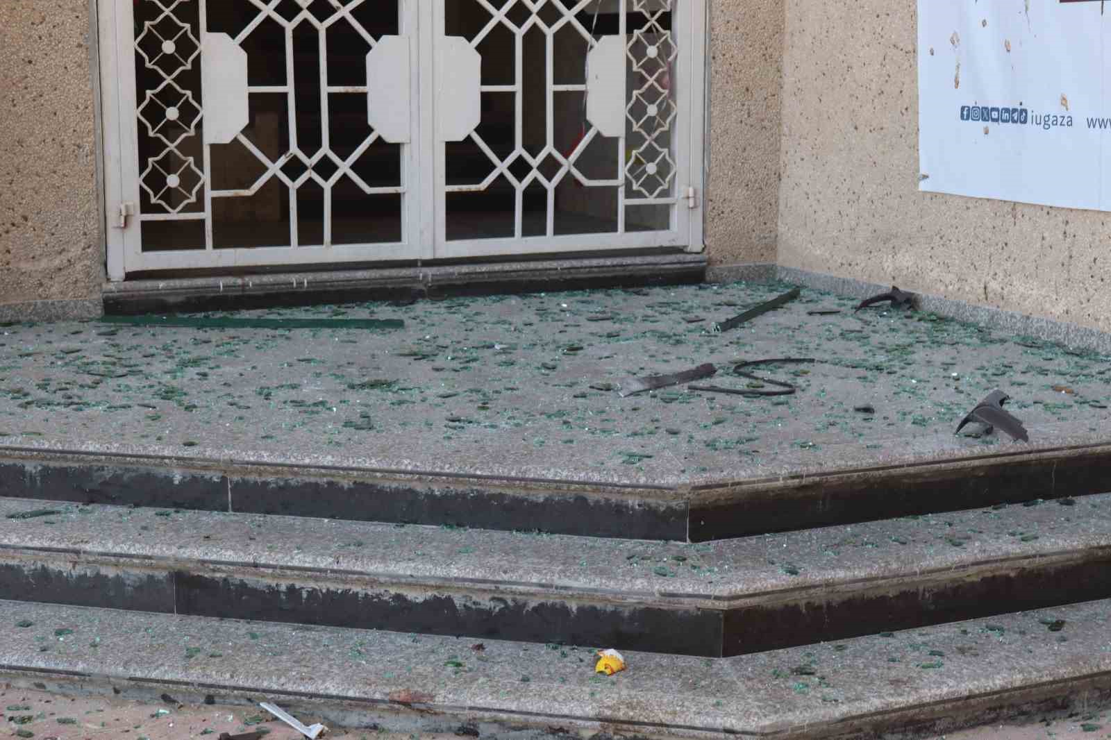 İsrail’in iki kez vurduğu Gazze İslam Üniversitesi görüntülendi