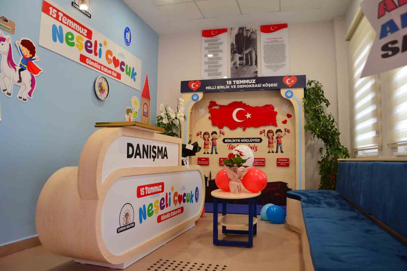 Çorum Belediyesinin çocuk gündüz bakım evi törenle açıldı