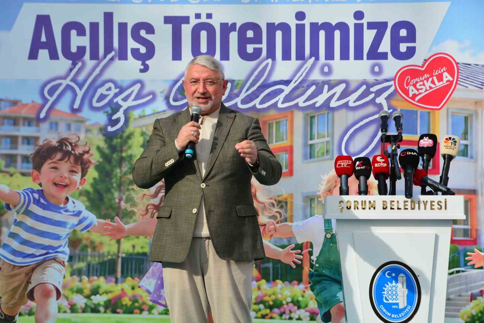 Çorum Belediyesinin çocuk gündüz bakım evi törenle açıldı