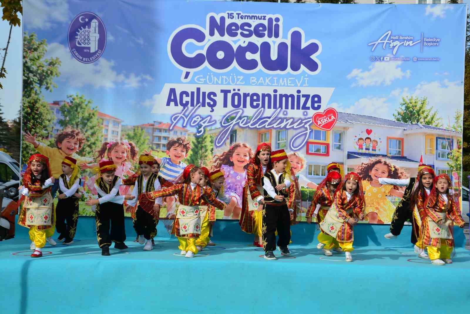 Çorum Belediyesinin çocuk gündüz bakım evi törenle açıldı
