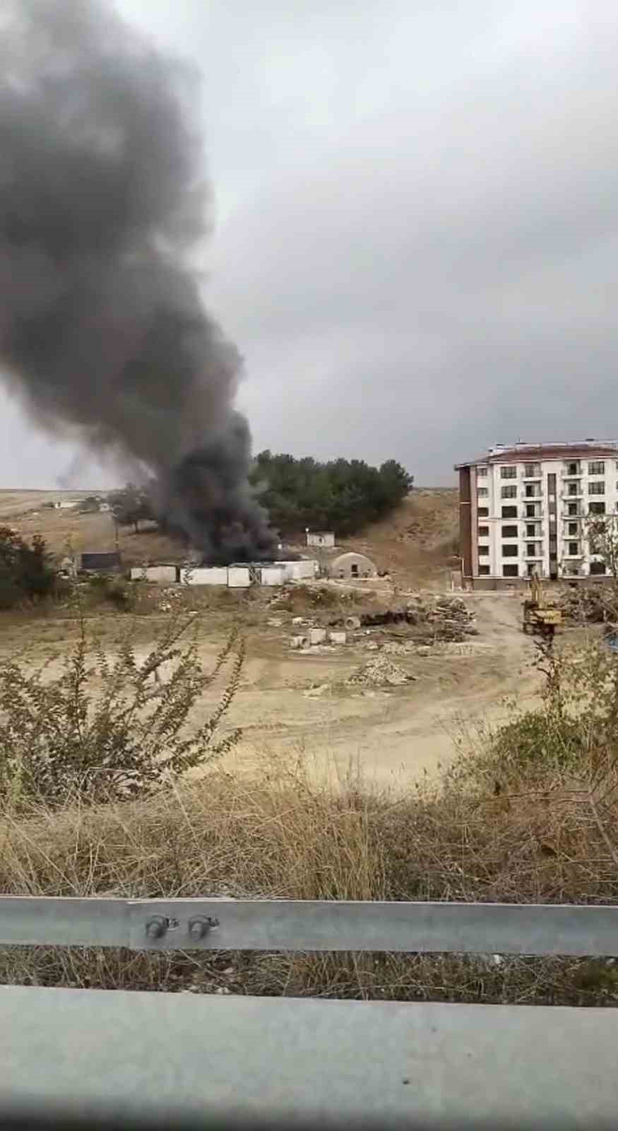 Edirne’de şantiyede yangın çıktı