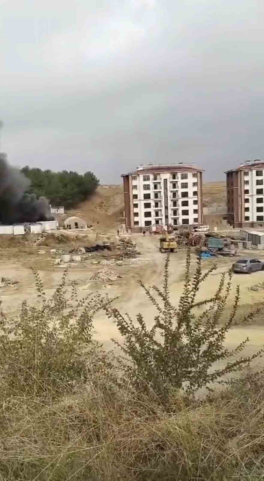 Edirne’de şantiyede yangın çıktı