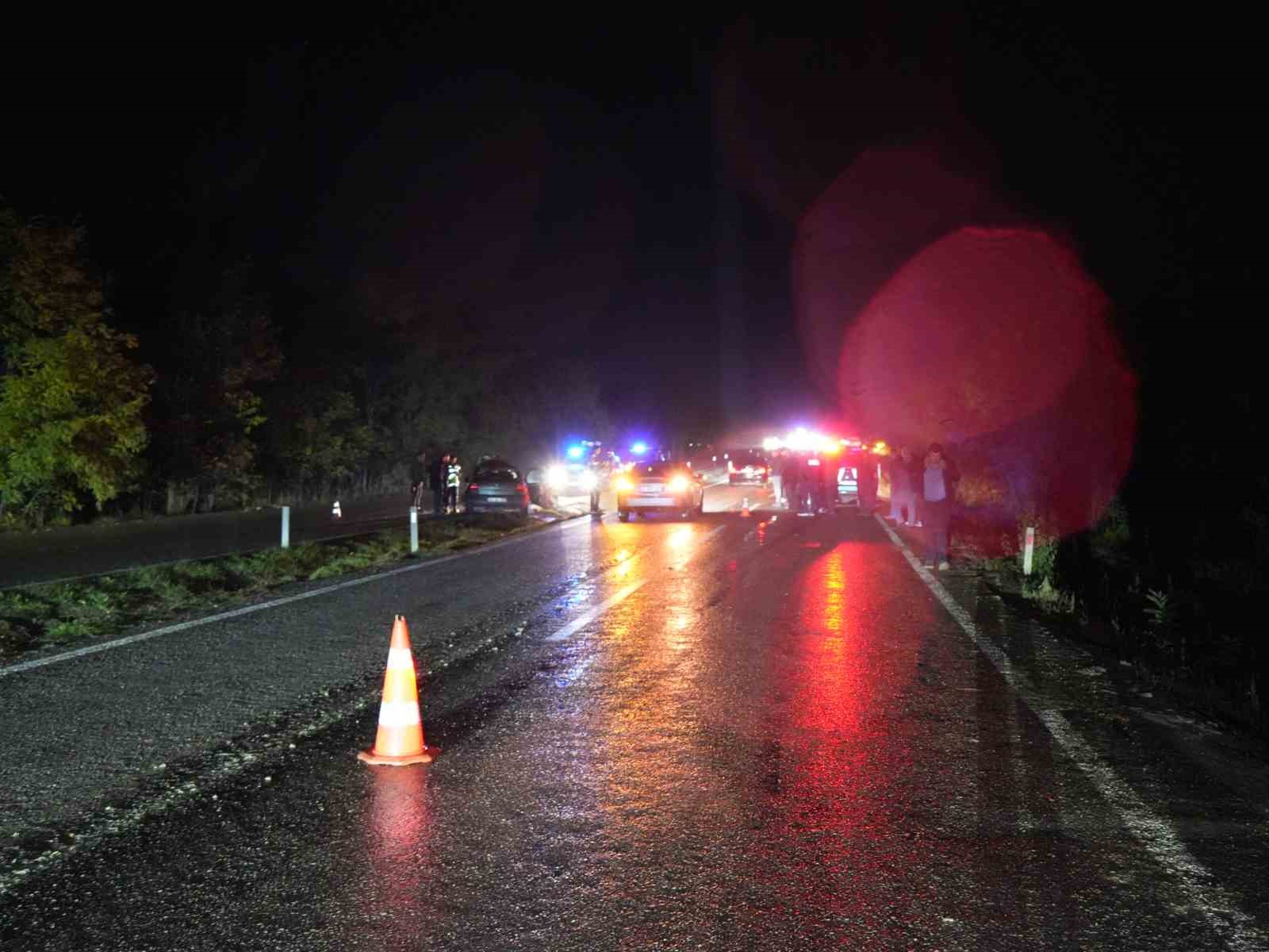 Büyükbaş hayvana çarpan otomobilin sürücüsü hayatını kaybetti
