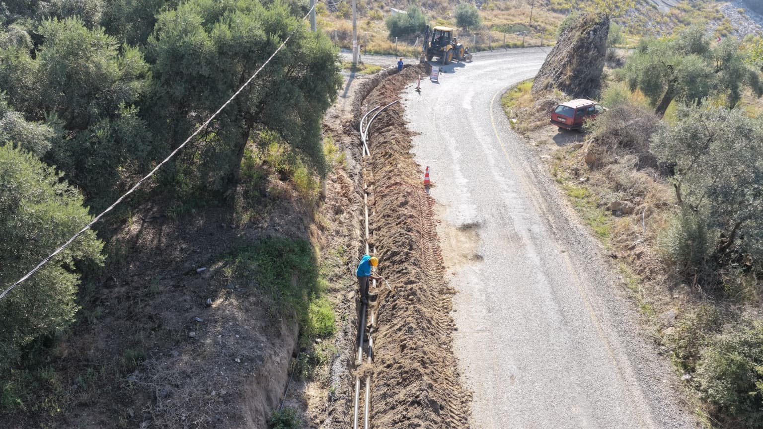 Sultanhisar’da kaynak suyu hatları yenileniyor
