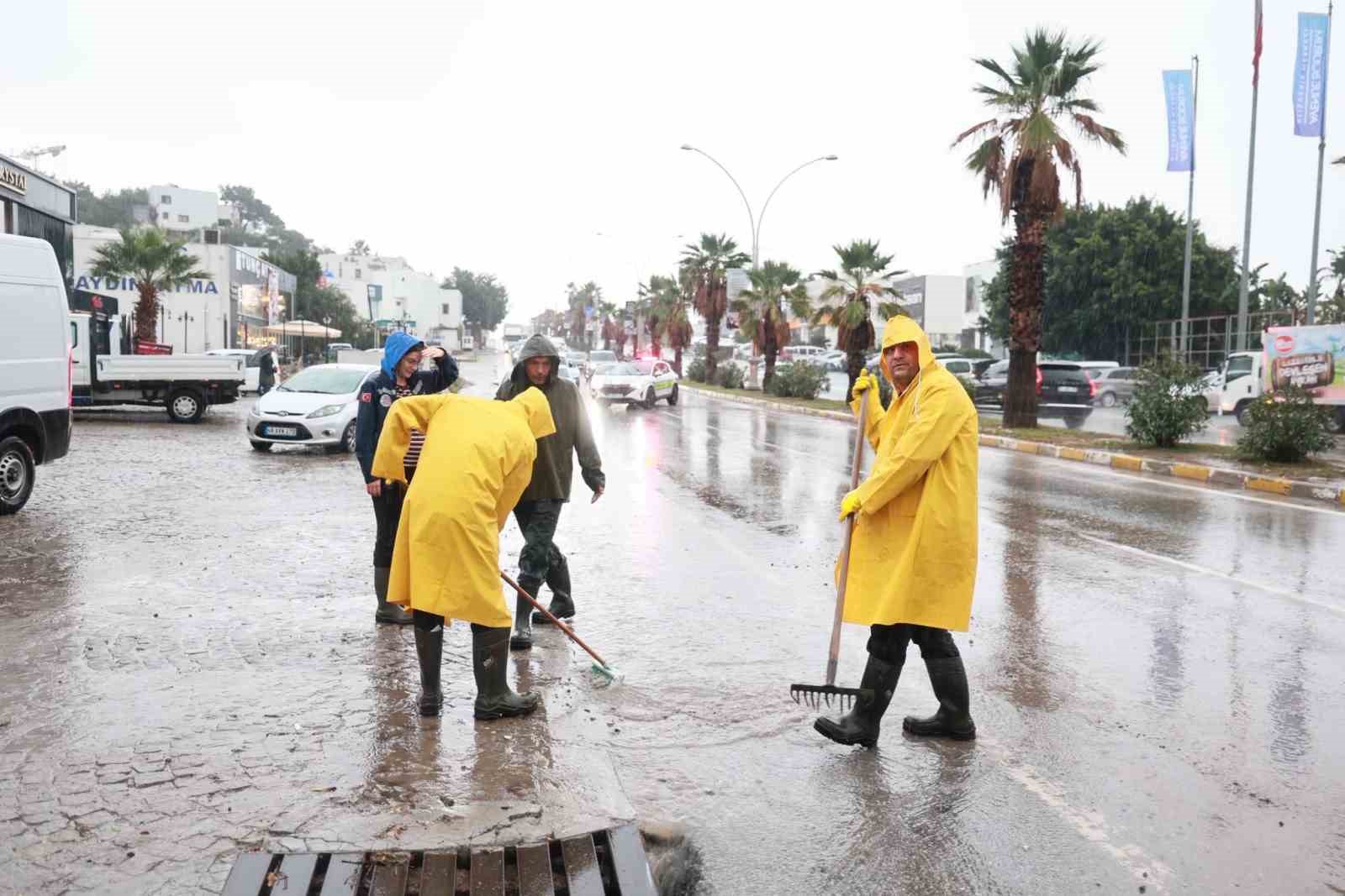 Bodrum’da yağış seferberliği