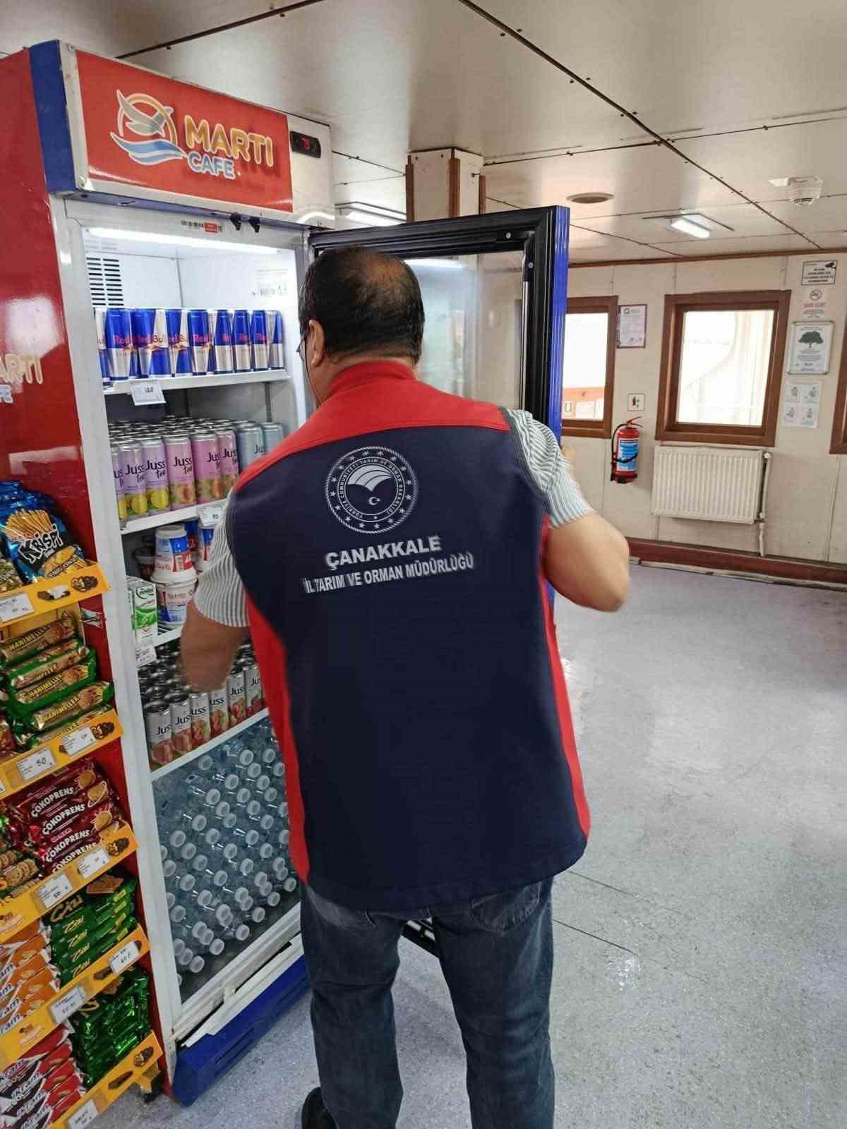 Çanakkale’de gıda işletmeleri bulunan deniz araçlarına denetim
