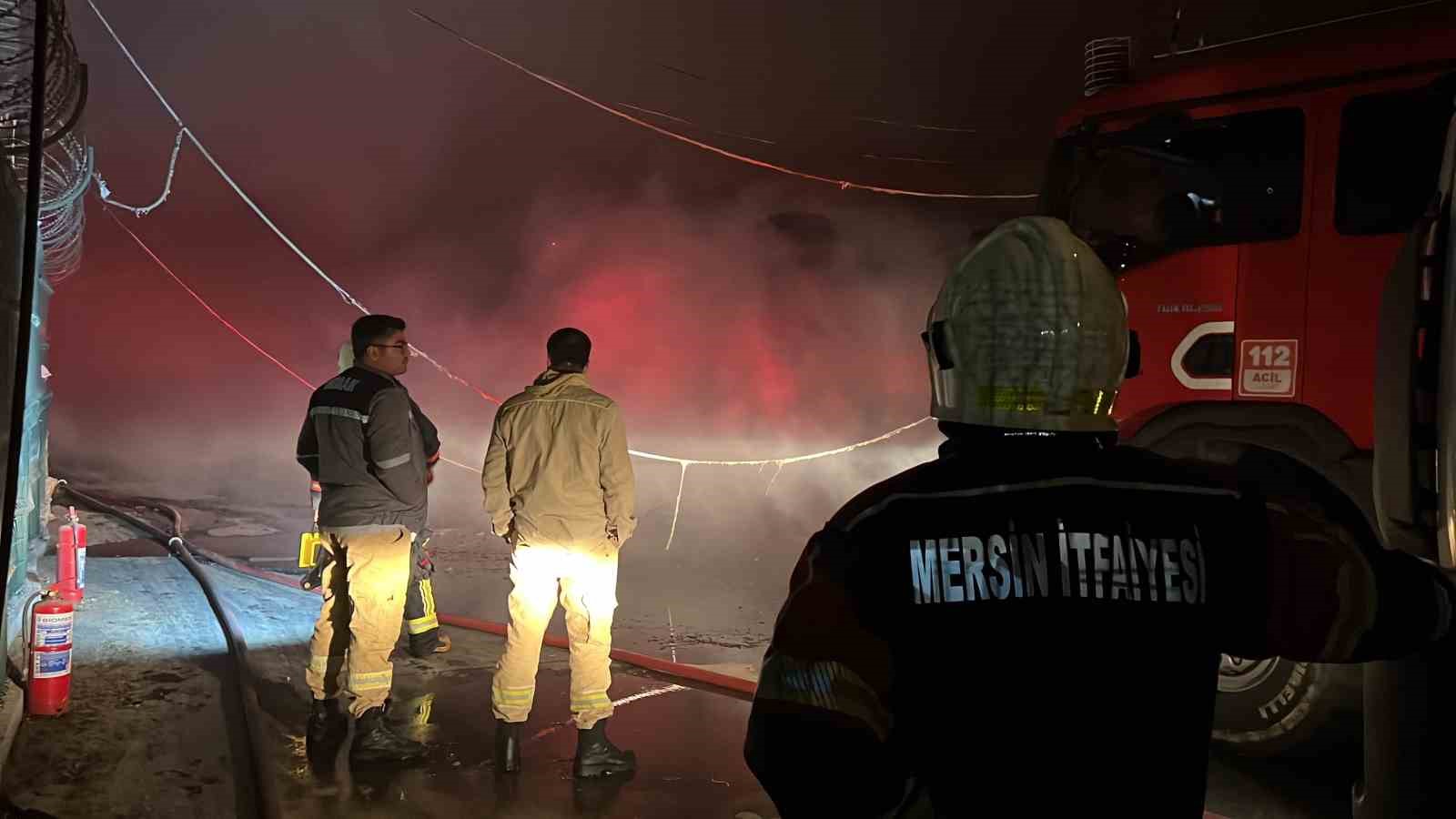 Mersin’de tütün deposu alevlere teslim oldu